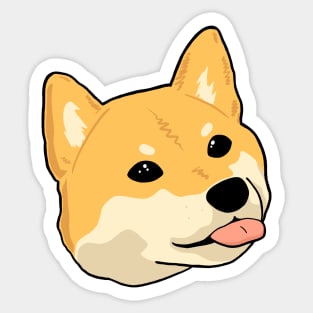 shiba inu mlem Sticker